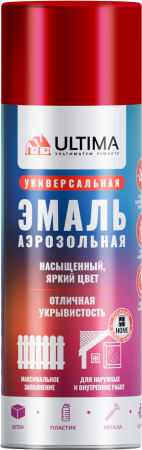 Аэрозольная эмаль с металл.эффектом, ULTIMA, Ягодный красный металлик, 520 мл Аэрозольная эмаль с металл.эффектом, ULTIMA, Ягодный красный металлик, 520 мл