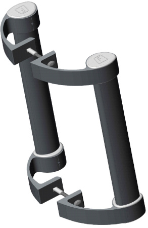 Офисная ручка дверная 06 (штанга-овальная) 950мм, RAL 8017