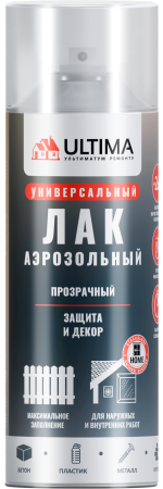 Краска аэрозольная ULTIMA, лак глянцевый, 520 мл Краска аэрозольная ULTIMA, лак глянцевый, 520 мл