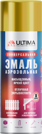 Краска аэрозольная ULTIMA, латунь металлик с металл эффектом, 520 мл
