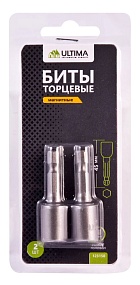 Биты с торцевыми головками Ultima, 8*45мм, 2шт/уп