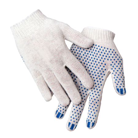 Перчатки трикотажные из смесовой пряжи, 10 класс, 3 нити, вес 26 г