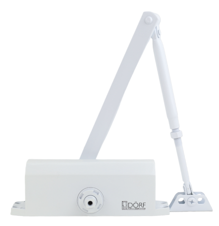 DORF Дверной доводчик L-8224, Белый  DORF Дверной доводчик L-8224, Белый