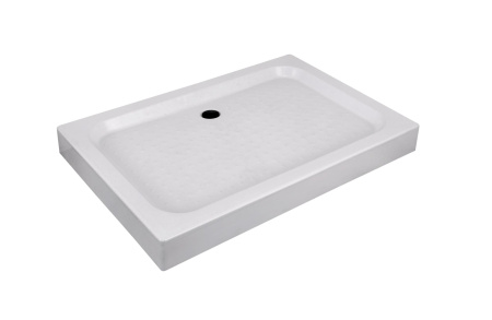 Душевой поддон прямоугольный, с сифоном, белый P-12815R-WH