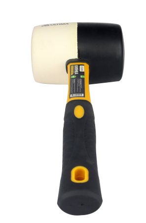 Киянка резиновая Ultima, 900 г, черно-белая резина, фиберглассовая рукоятка