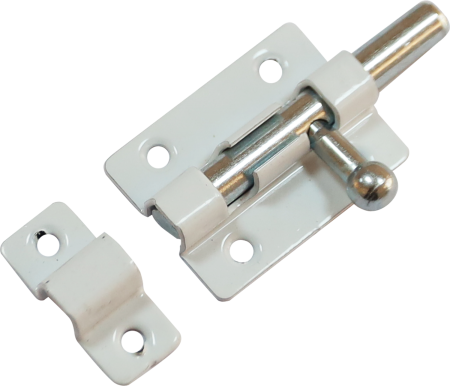 Шпингалет накладной DORF, ЗТ-6, Белый