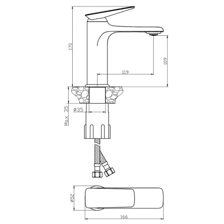 Смеситель для раковины TARONE 38100TN