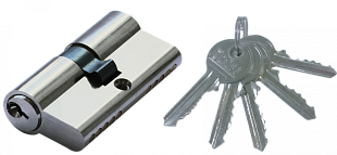 DORF, Цилиндр замка ключ/ключ, английский, 5 ключей, никель