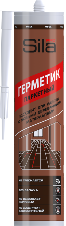 Sila PRO герметик акриловый для паркета, Орех, 280 мл  Sila PRO герметик акриловый для паркета, Орех, 280 мл