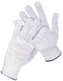 Перчатки трикотажные 10 кл 4-х нитка, белые