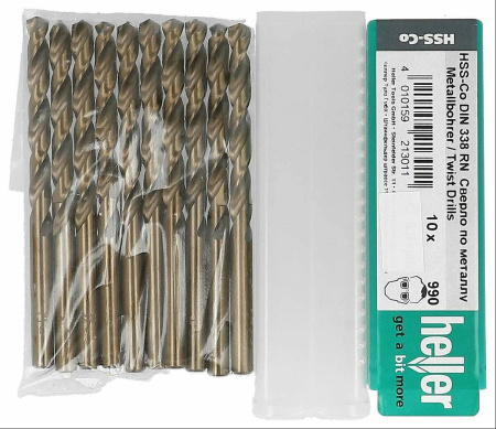 Сверло по металлу НSS-Co DIN 338 RN 3,8x43x75мм (1 уп-10 шт)