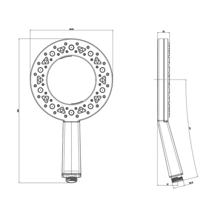 Душевая лейка кольцевая D187