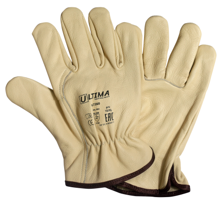Перчатки кожаные ULTIMA бежевые, ULT260, размер 10