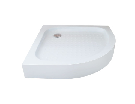 Душевой поддон полукруглый, с сифоном белый P-90125CS-WH