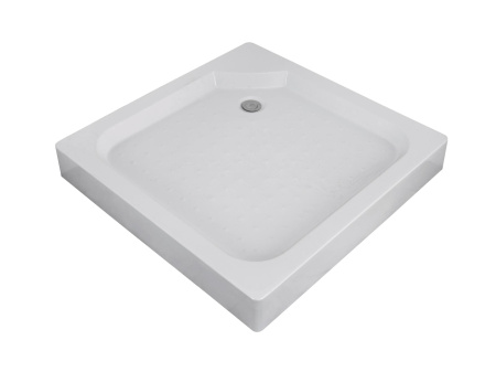 Душевой поддон квадратный, с сифоном, белый P-9015S-WH