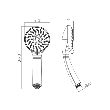 Лейка для душа D165