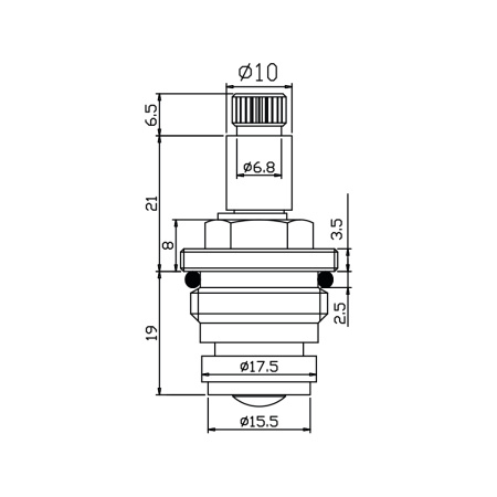 Кран-букса резиновая OL MG24R20 Кран-букса резиновая OL MG24R20