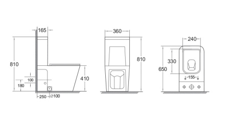 Унитаз-компакт TIESO TS31126DP