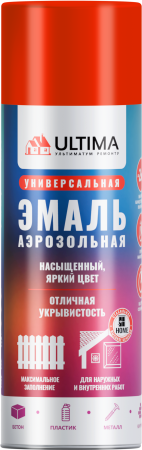 Краска аэрозольная ULTIMA, флуоресцентный оранжевый, 520 мл