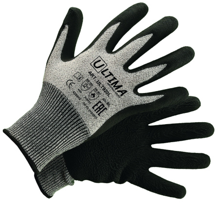 Перчатки из высокополимеризированного волокна с латексным покрытием ULTIMA, ULT920L Перчатки из высокополимеризированного волокна с латексным покрытием ULTIMA, ULT920L