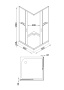 Душевой уголок MINO, прозр. стекла, квадратный, хром MN-90PСS-SD-C