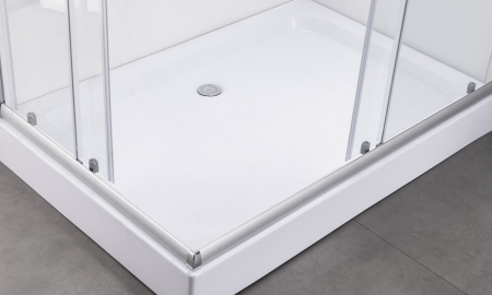 Душевой поддон прямоугольный , с сифоном, белый P-128125R-WH