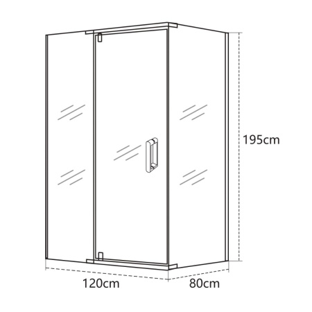 Душевой уголок VIAR, прозр. стекла, прямоугольный, VR-128CS-SW-C