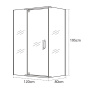 Душевой уголок VIAR, прозр. стекла, прямоугольный, VR-128CS-SW-C