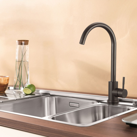 Смеситель для кухни нержавеющая сталь BALEAR 13435-1BLB черный Смеситель для кухни нержавеющая сталь BALEAR 13435-1BLB черный