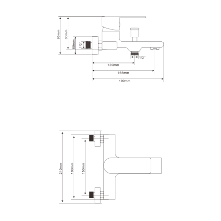 Смеситель для ванны CANTA, CN18201