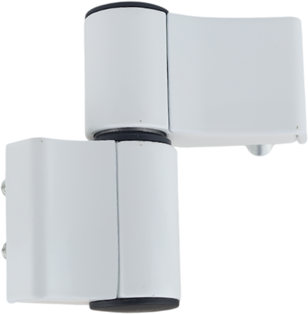 Петля DORF для алюм. дверей, 2-х секционная, с подшип, с крепежом для тёпл. алюм. (1к.-30 шт), Белая