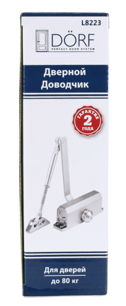 DORF Дверной доводчик L-8223, Белый DORF Дверной доводчик L-8223, Белый