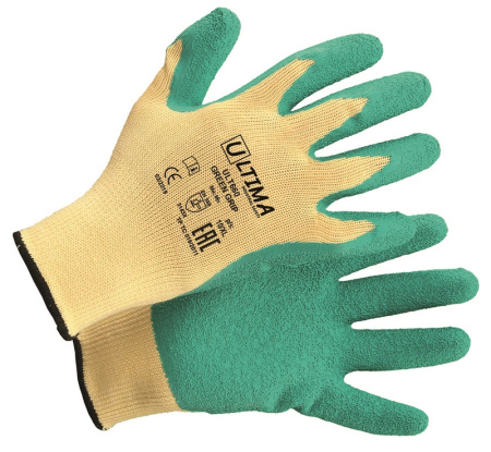 Перчатки GREEN GRIP трикотажные с латексным текстурированным покрытием ULTIMA, ULT660 Перчатки GREEN GRIP трикотажные с латексным текстурированным покрытием ULTIMA, ULT660