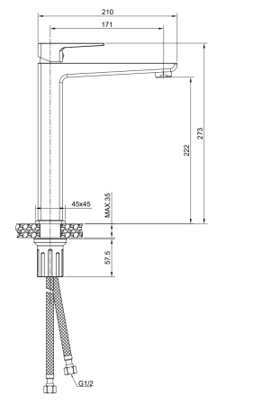 Смесители для накладной раковины Olive`s NAVARRA 25134NR