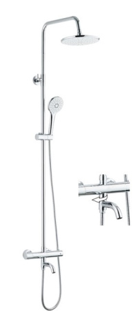 Смеситель для ванны с термостатом и верхним душем TERMO 34511TM