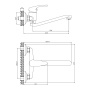 Смеситель для кухни настенный АVILA 02410AV Смеситель для кухни настенный АVILA 02410AV