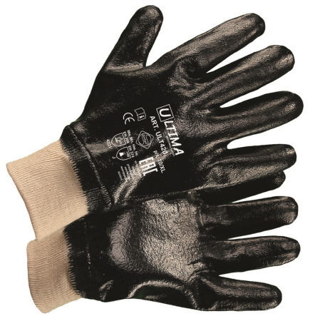 Перчатки c нитриловым покрытием, манжета, обливные, ULTIMA, ULT420